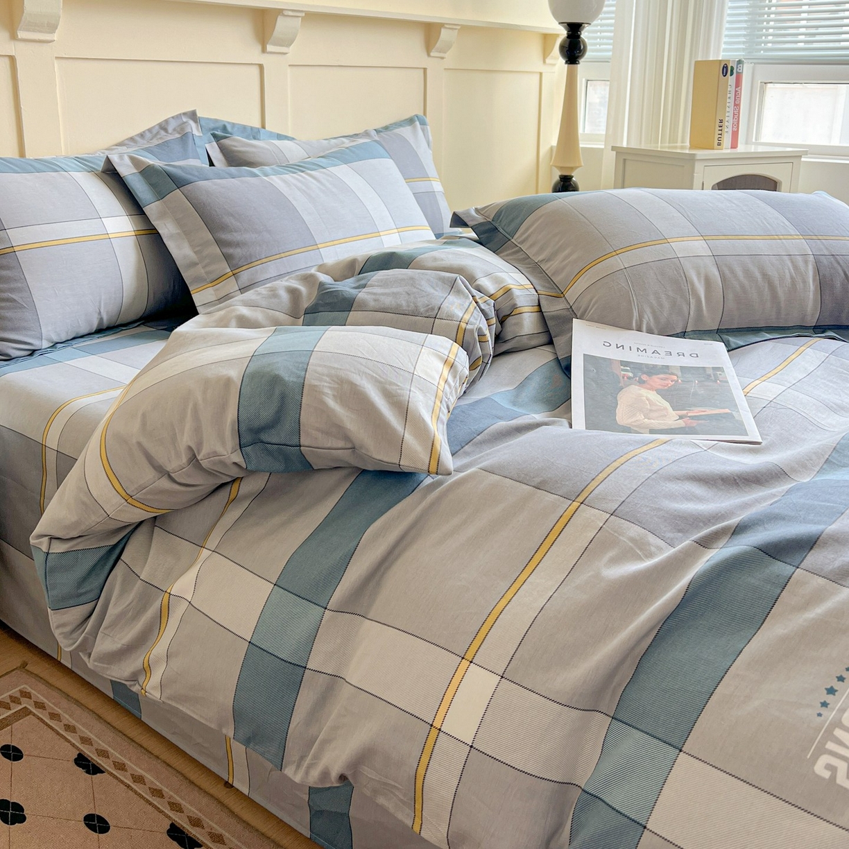 91家纺网 家纺一手货源 找家纺 文黛家居 2025新款全棉喷气印花全棉纯棉印花系列单品被套被套单件单被套 摩卡庄园