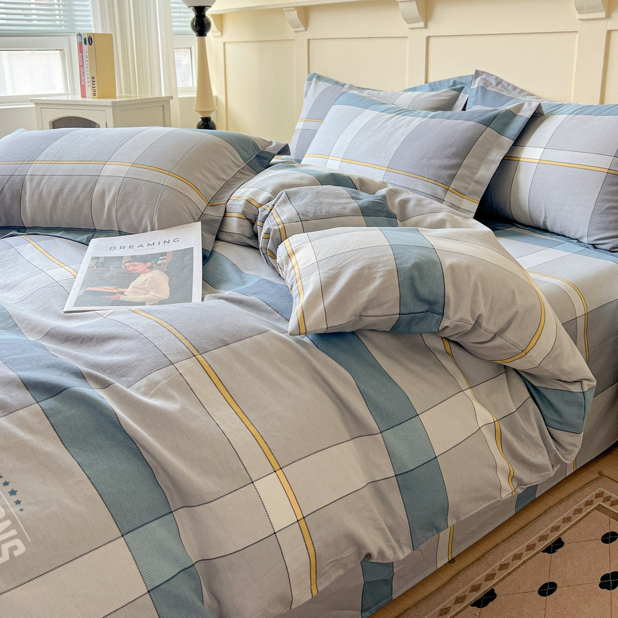 91家纺网 家纺一手货源 找家纺 文黛家居 2025新款全棉喷气印花全棉纯棉印花系列单品被套被套单件单被套 摩卡庄园