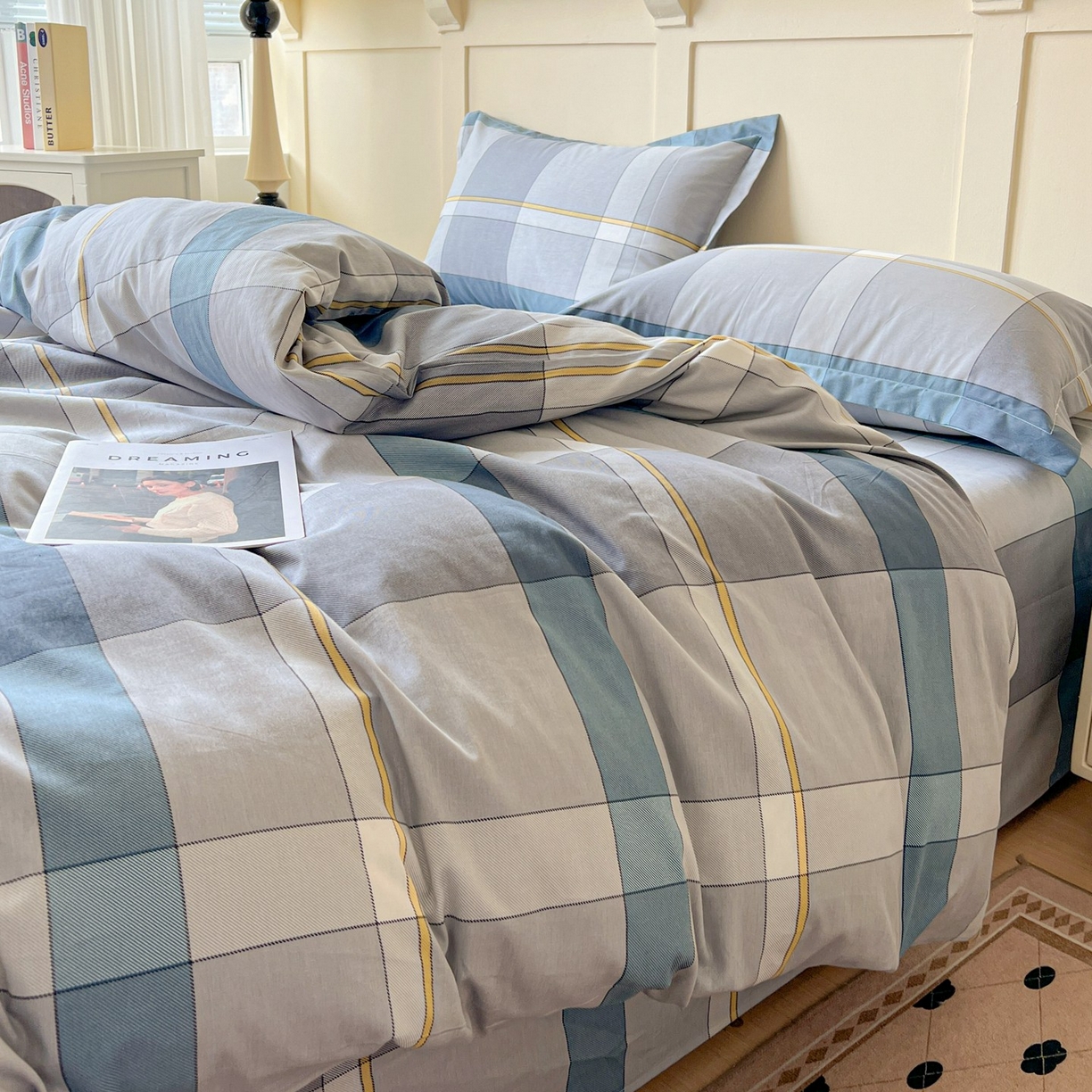 91家纺网 家纺一手货源 找家纺 文黛家居 2025新款全棉喷气印花全棉纯棉印花系列单品被套被套单件单被套 摩卡庄园