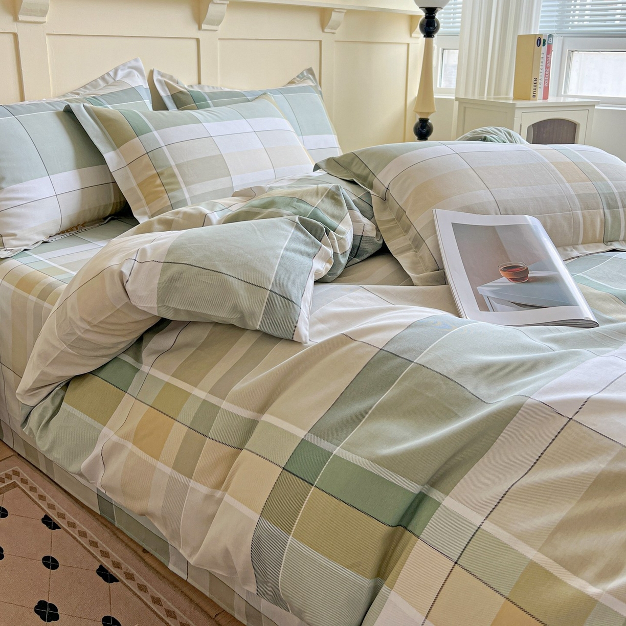 91家纺网 家纺一手货源 找家纺 文黛家居 2025新款全棉喷气印花全棉纯棉印花系列单品被套被套单件单被套 素格