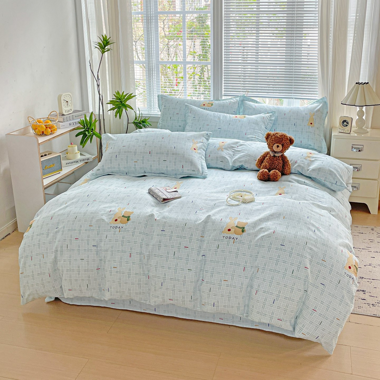 91家纺网 家纺一手货源 找家纺 文黛家居 2025新款全棉喷气印花全棉纯棉印花系列单品被套被套单件单被套 小幸运