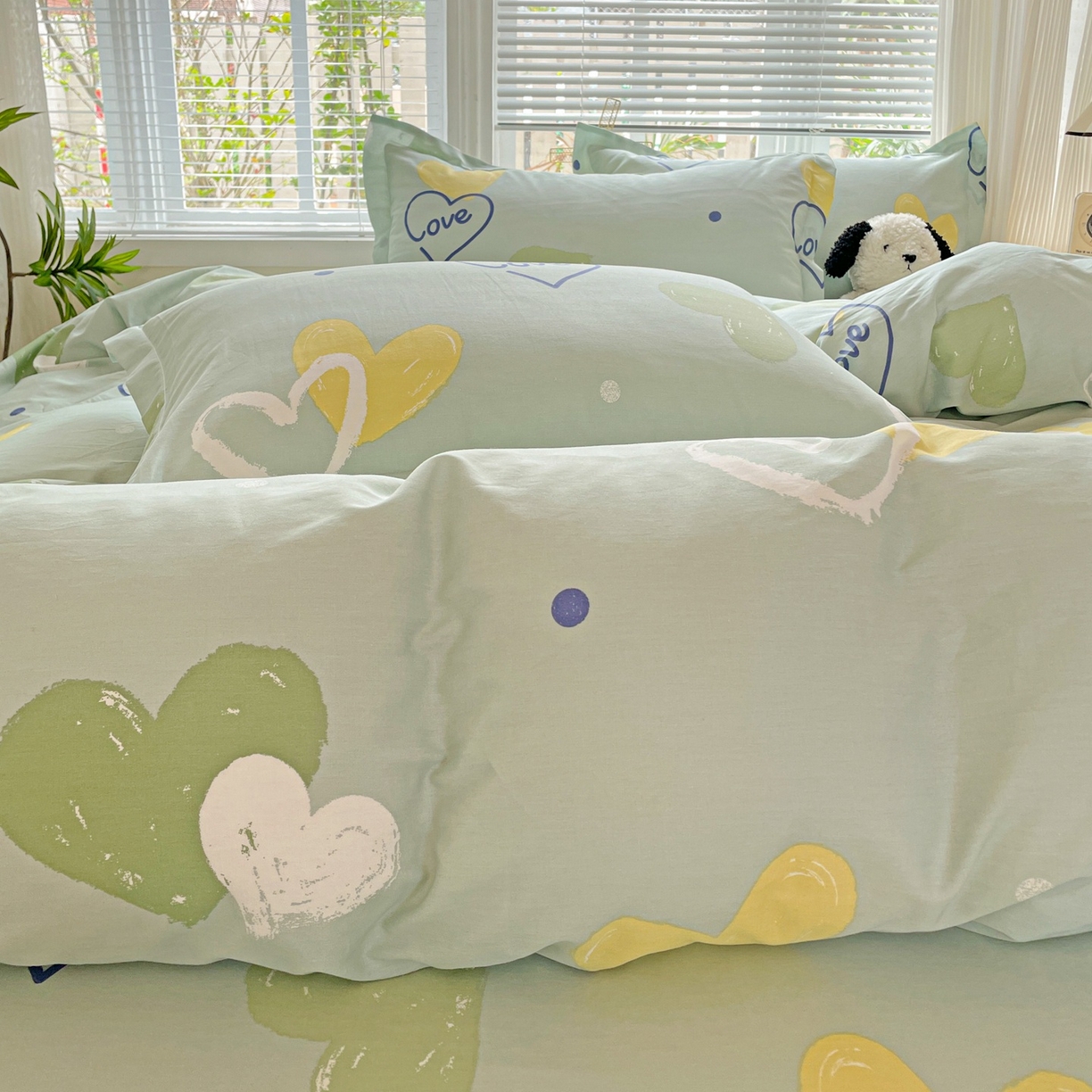 91家纺网 家纺一手货源 找家纺 文黛家居 2025新款全棉喷气印花全棉纯棉印花系列单品被套被套单件单被套 心愿恋曲