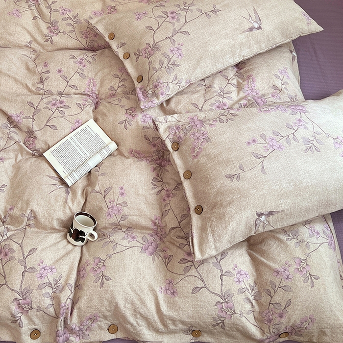 91家纺网 家纺一手货源 找家纺 （总）优佳优品 2025秋冬新款A类高克重亚麻复古侘季风复麻系列四件套