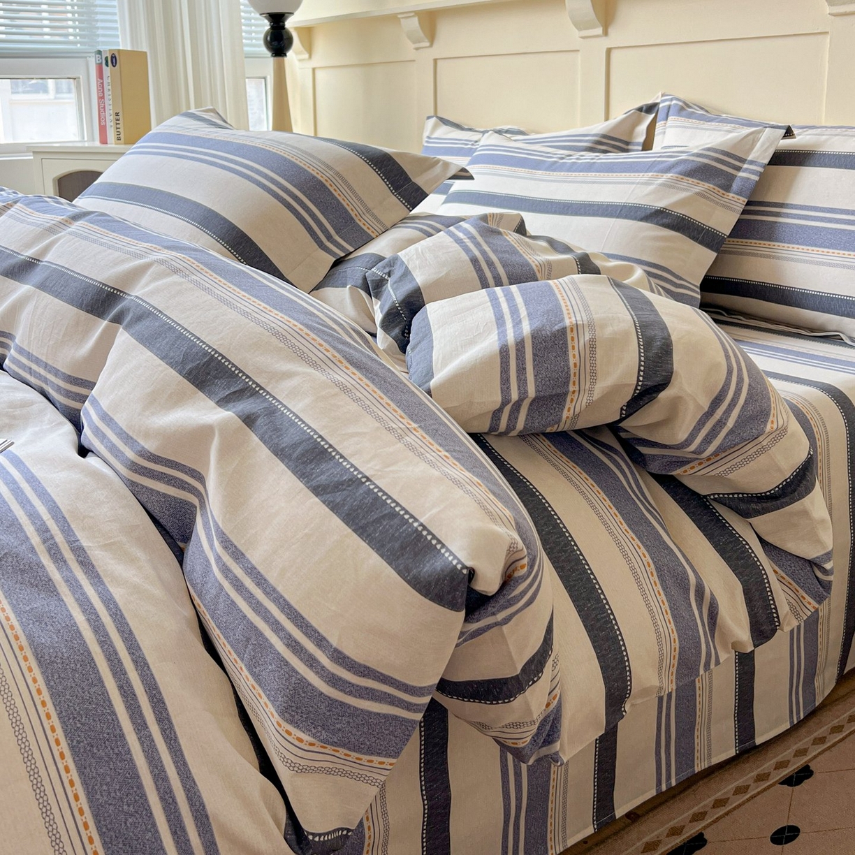 文黛家居 2025新款全棉喷气印花全棉纯棉印花系列四件套 乐芙生活