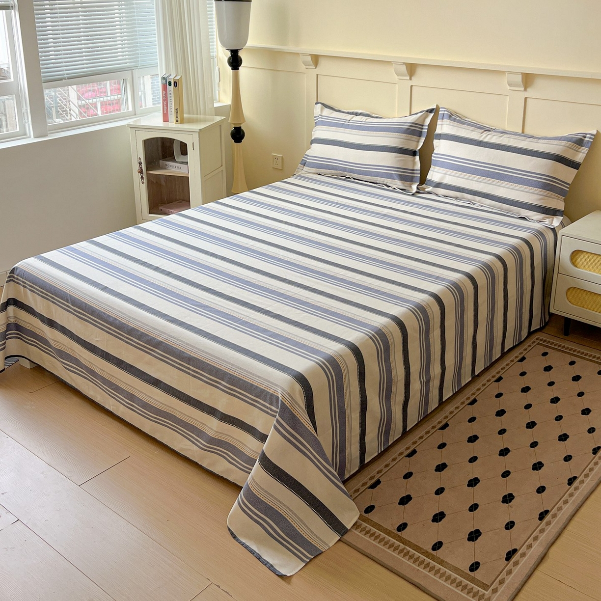 91家纺网 家纺一手货源 找家纺 文黛家居 2025新款全棉喷气印花全棉纯棉印花系列四件套 乐芙生活