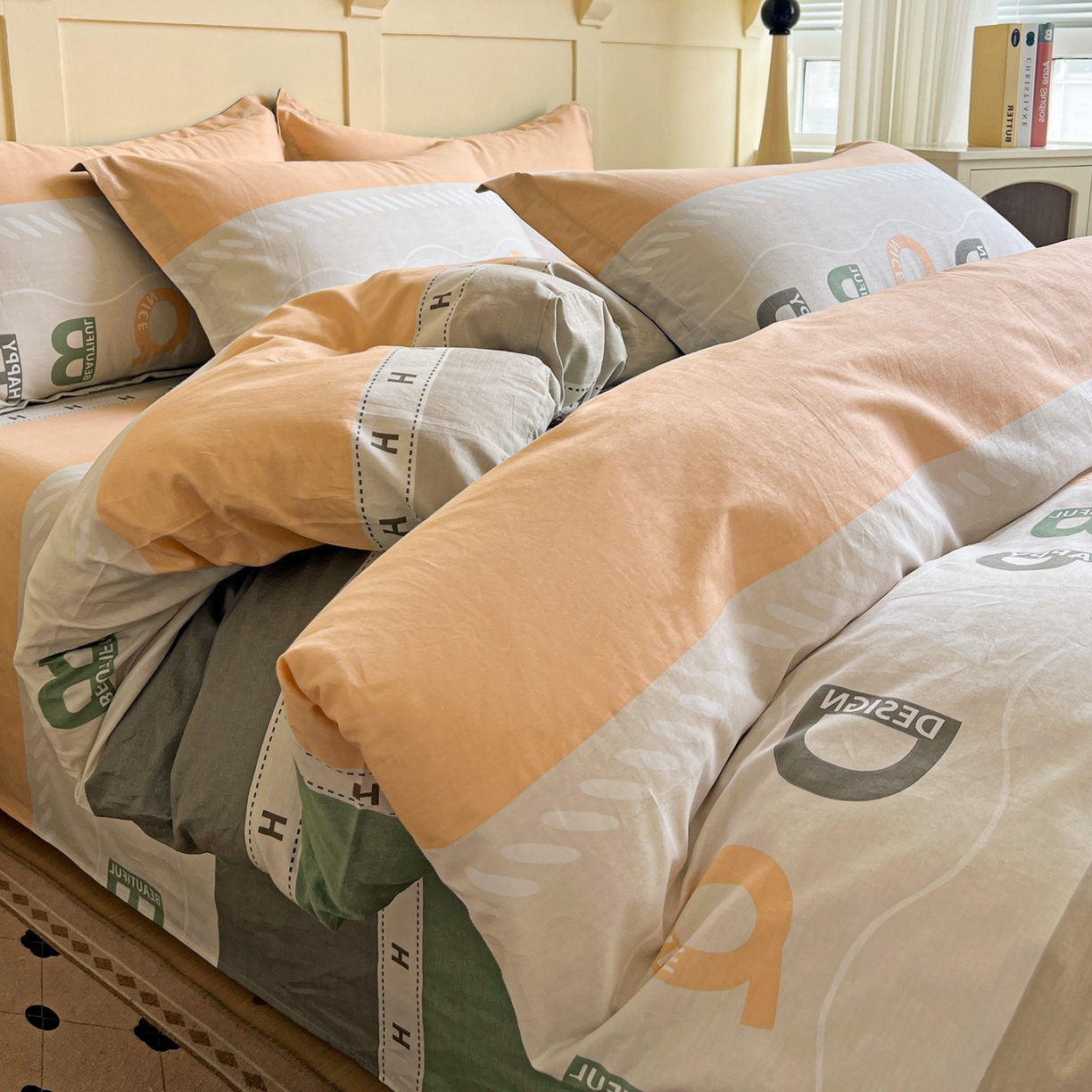 91家纺网 家纺一手货源 找家纺 文黛家居 2025新款全棉喷气印花全棉纯棉印花系列单品被套被套单件单被套 优思