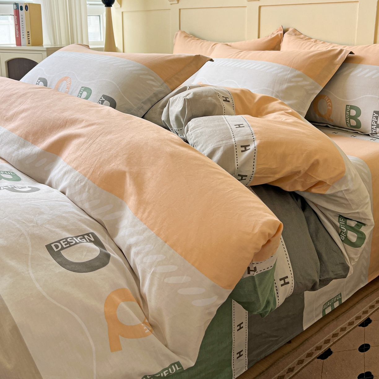 91家纺网 家纺一手货源 找家纺 文黛家居 2025新款全棉喷气印花全棉纯棉印花系列单品被套被套单件单被套 优思