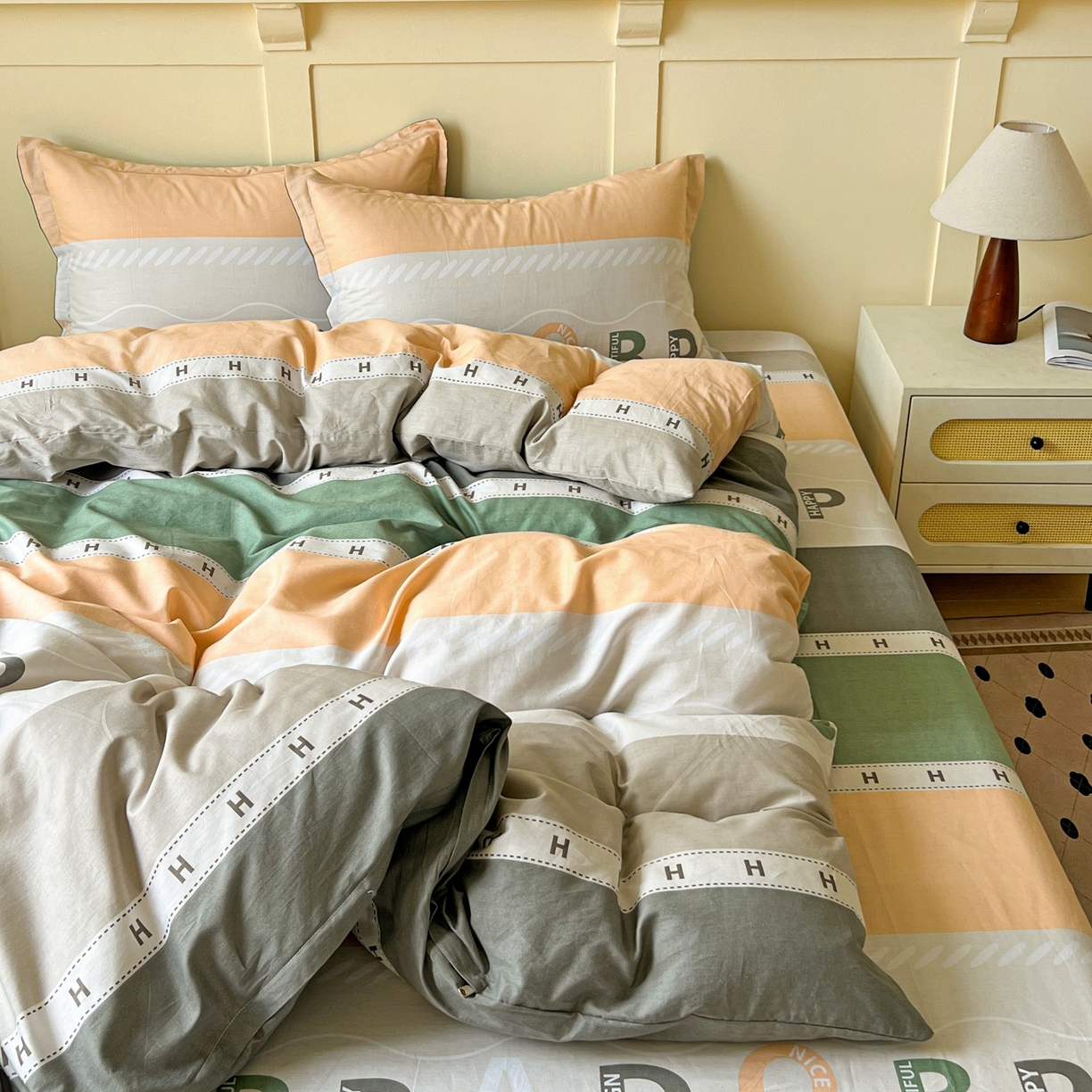 91家纺网 家纺一手货源 找家纺 文黛家居 2025新款全棉喷气印花全棉纯棉印花系列单品被套被套单件单被套 优思