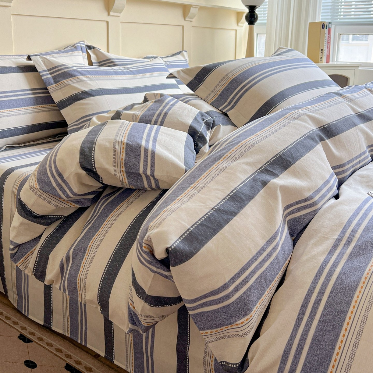 91家纺网 家纺一手货源 找家纺 文黛家居 2025新款全棉喷气印花全棉纯棉印花系列四件套 乐芙生活