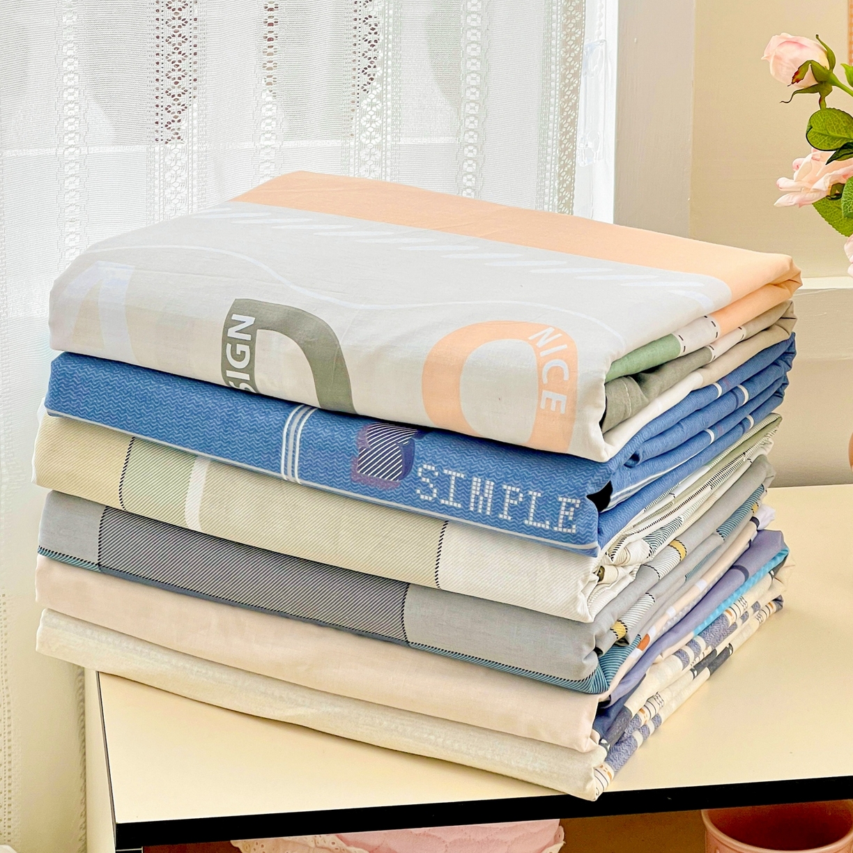 91家纺网 家纺一手货源 找家纺 文黛家居 2025新款全棉喷气印花全棉纯棉印花系列单品被套被套单件单被套 组合图仅供展示不可下单