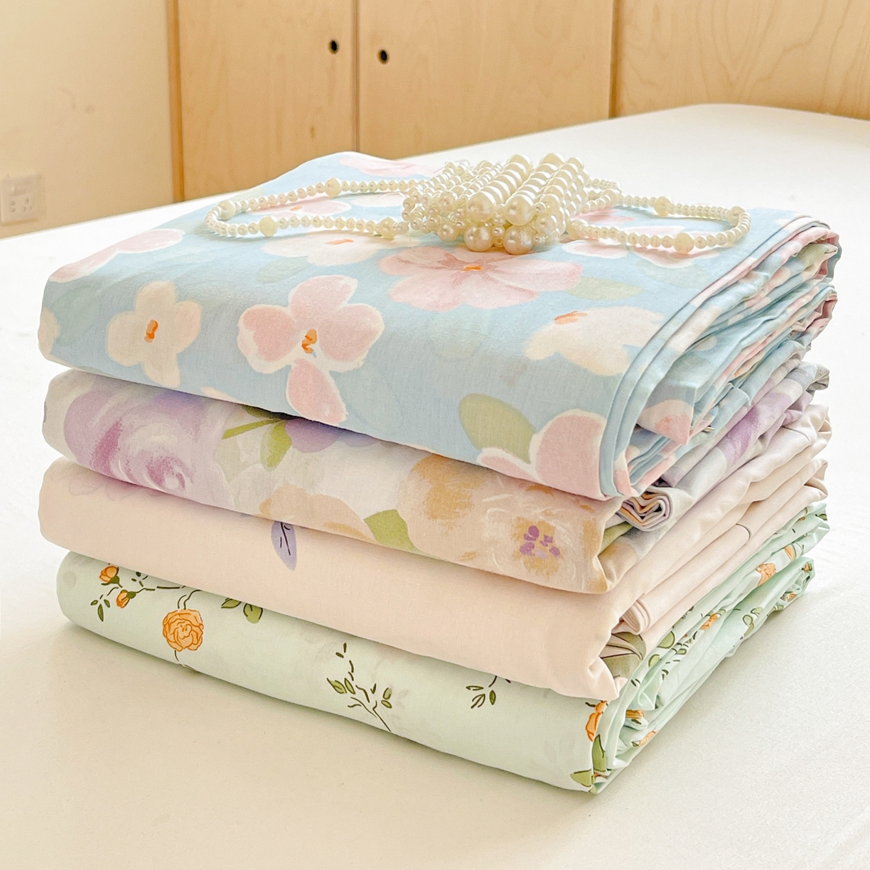 91家纺网 家纺一手货源 找家纺 文黛家居 2025新款全棉喷气印花全棉纯棉印花系列单品被套被套单件单被套 组合图仅供展示不可下单