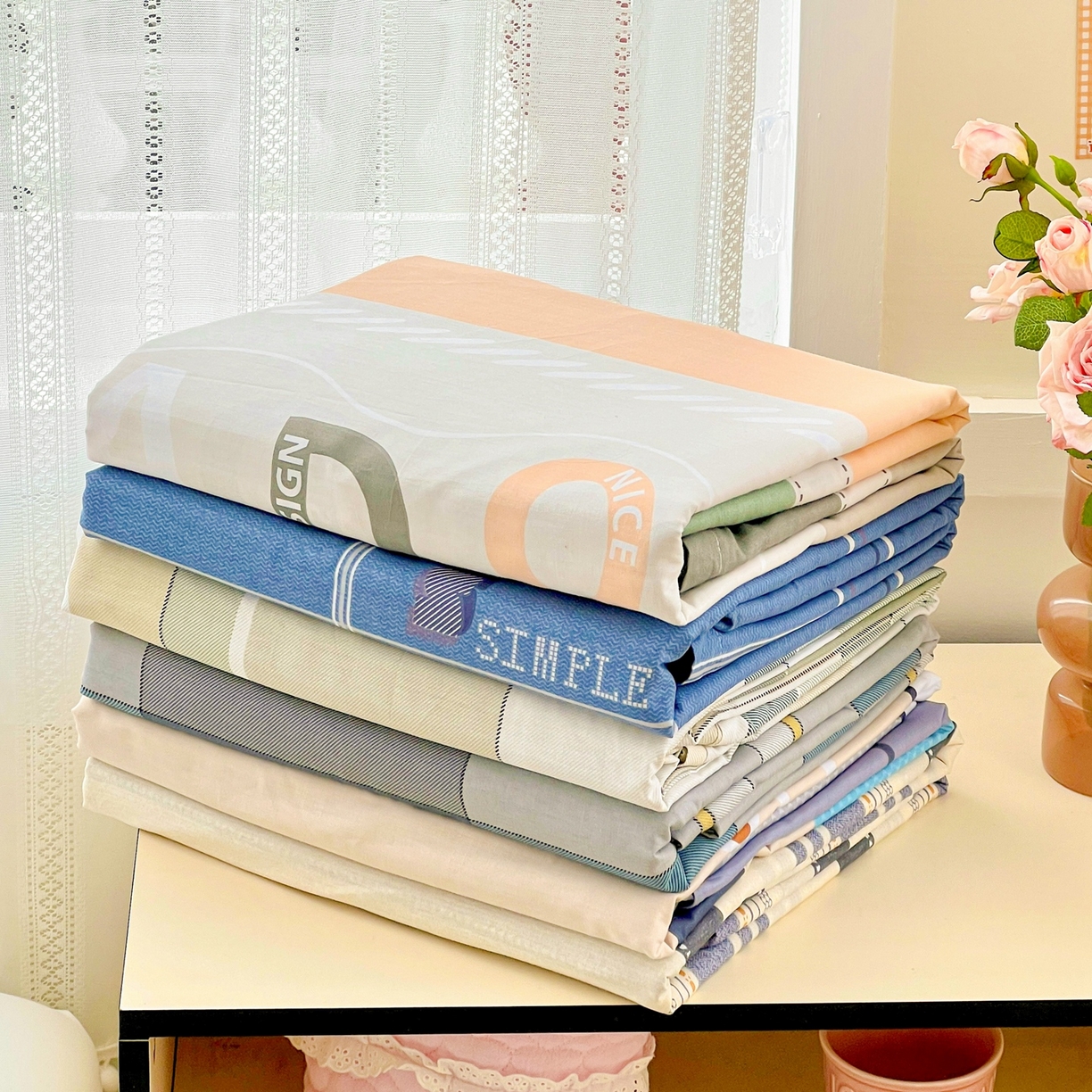 91家纺网 家纺一手货源 找家纺 文黛家居 2025新款全棉喷气印花全棉纯棉印花系列单品被套被套单件单被套 组合图仅供展示不可下单