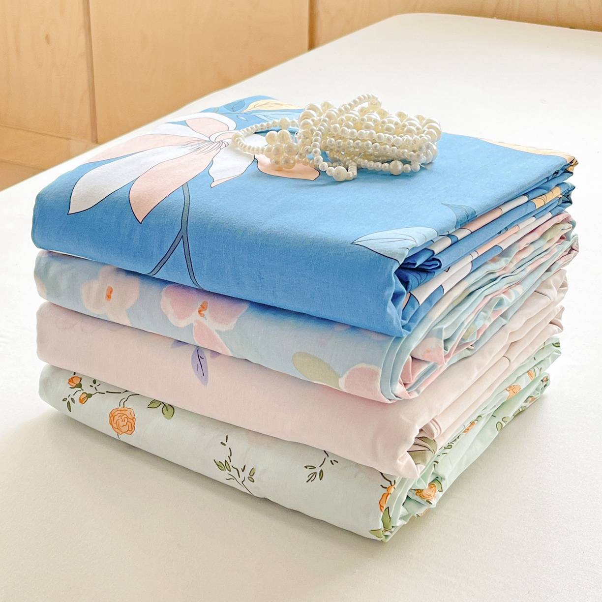 91家纺网 家纺一手货源 找家纺 文黛家居 2025新款全棉喷气印花全棉纯棉印花系列单品被套被套单件单被套 组合图仅供展示不可下单