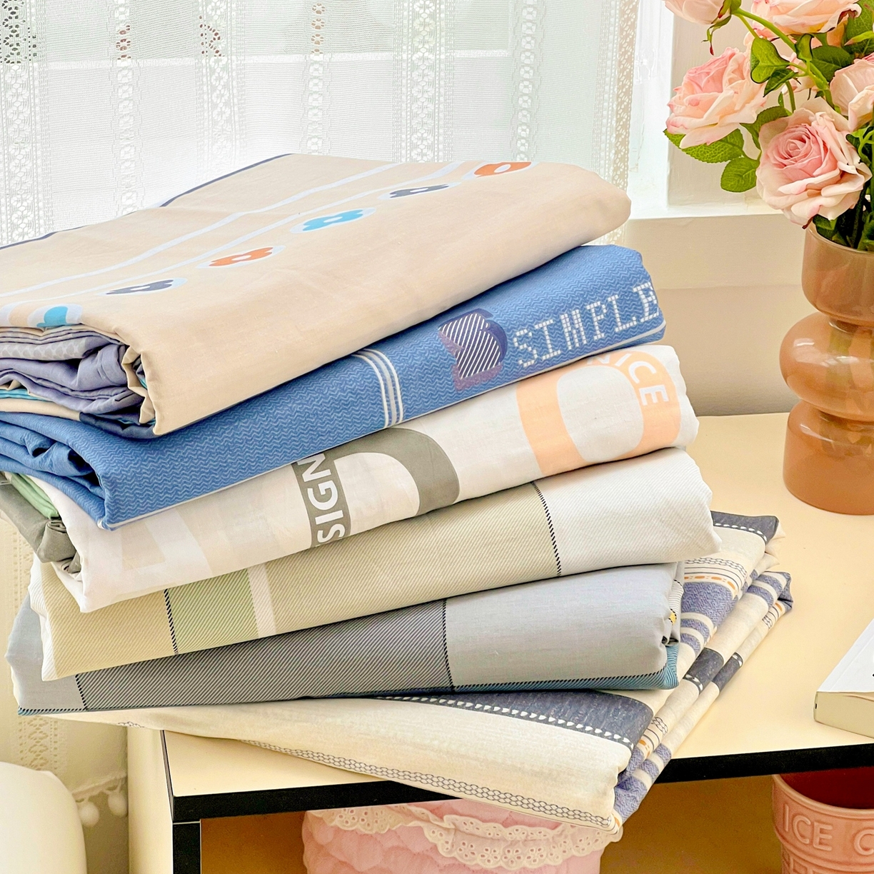 91家纺网 家纺一手货源 找家纺 文黛家居 2025新款全棉喷气印花全棉纯棉印花系列单品被套被套单件单被套 组合图仅供展示不可下单