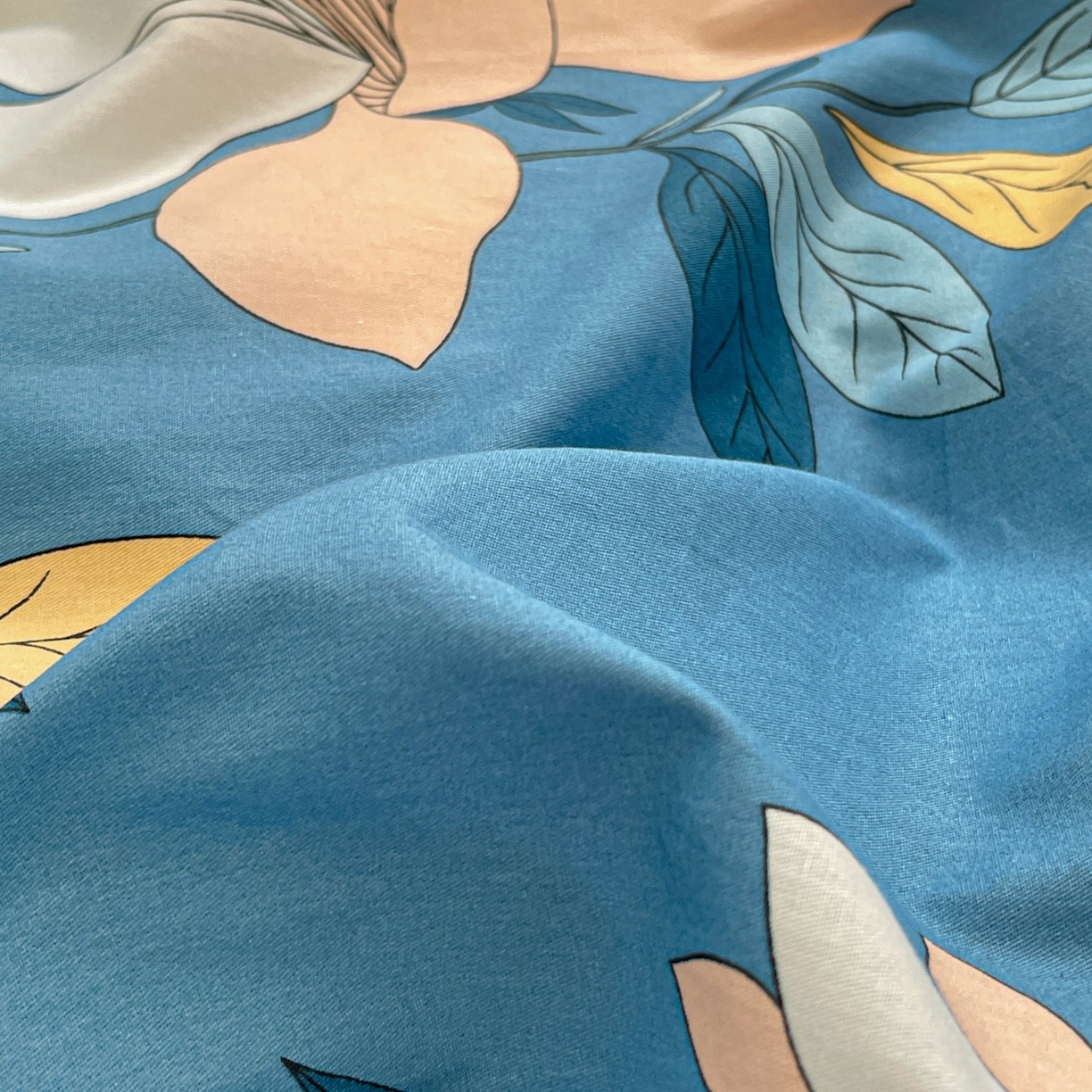 91家纺网 家纺一手货源 找家纺 文黛家居 2025新款全棉喷气印花全棉纯棉印花系列四件套 流莹