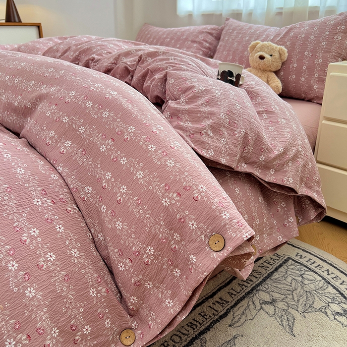 91家纺网 家纺一手货源 找家纺 （总）优佳优品 2025秋冬新款A类高克重亚麻复古侘季风复麻系列四件套