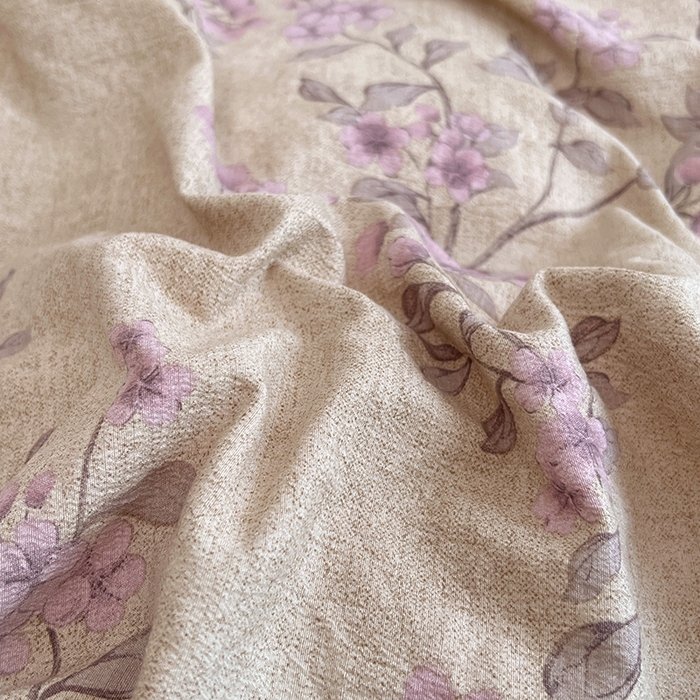 91家纺网 家纺一手货源 找家纺 优佳优品 2025秋冬新款A类高克重亚麻复古侘季风复麻系列四件套 粉花眠语