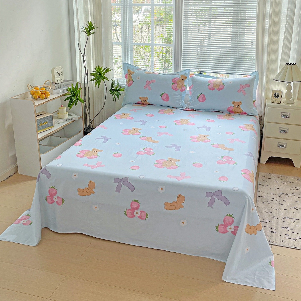 91家纺网 家纺一手货源 找家纺 （总）文黛家居 2025新款全棉喷气印花全棉纯棉印花系列单品床单床单单件单床单