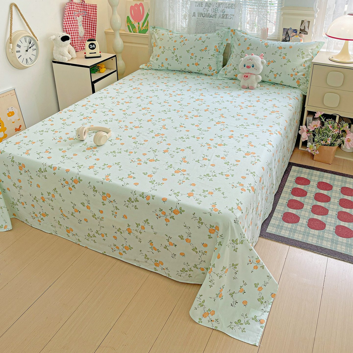 91家纺网 家纺一手货源 找家纺 （总）文黛家居 2025新款全棉喷气印花全棉纯棉印花系列单品床单床单单件单床单