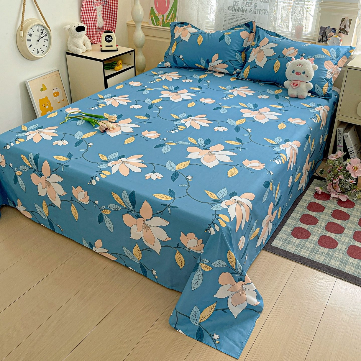 91家纺网 家纺一手货源 找家纺 （总）文黛家居 2025新款全棉喷气印花全棉纯棉印花系列单品床单床单单件单床单