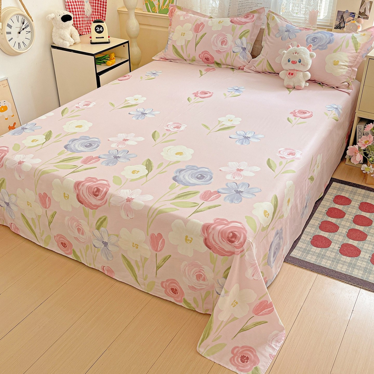 91家纺网 家纺一手货源 找家纺 （总）文黛家居 2025新款全棉喷气印花全棉纯棉印花系列单品床单床单单件单床单