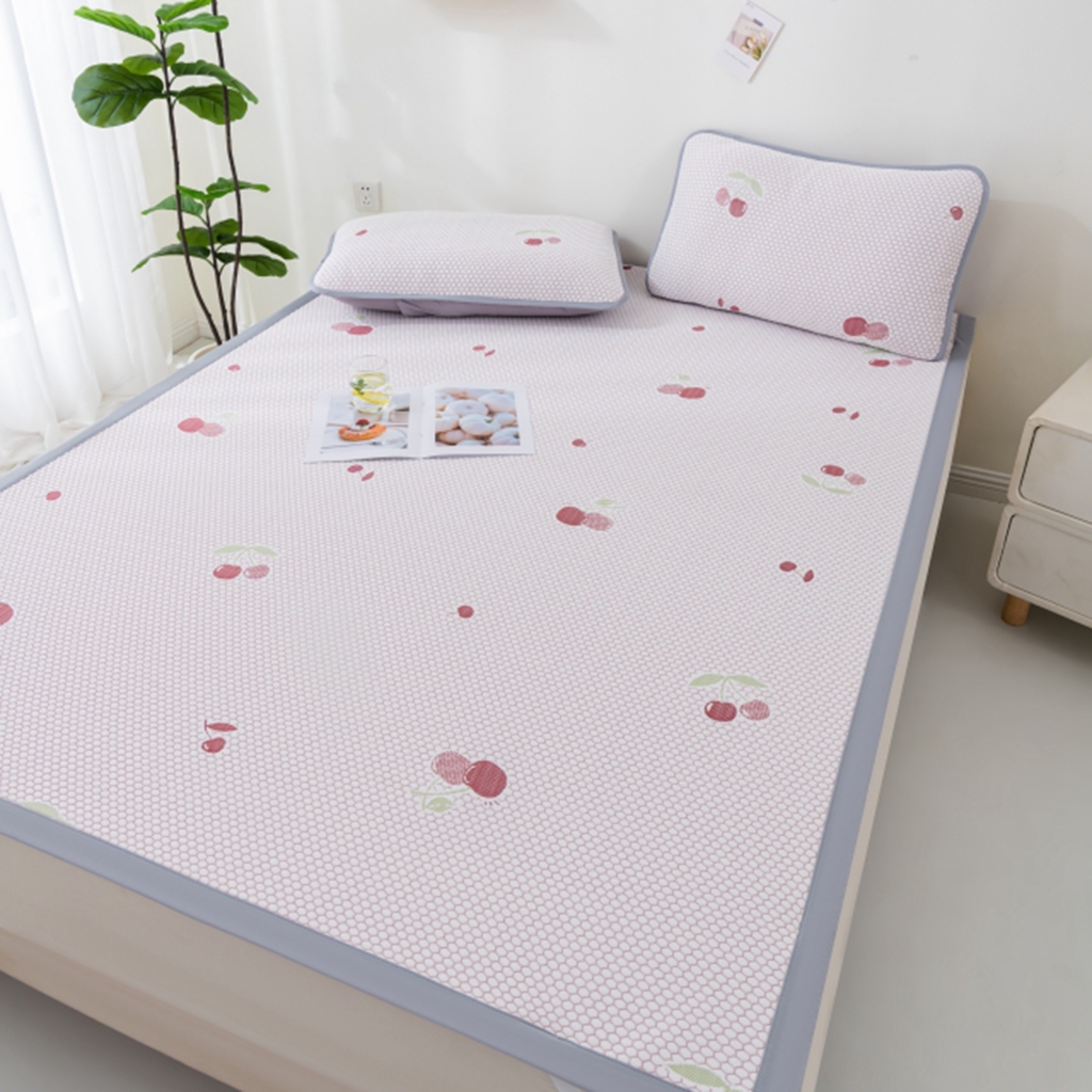 91家纺网 家纺一手货源 找家纺 （总）观月轩家纺 2025新款亲肤舒适冰豆豆凉席席子三件套