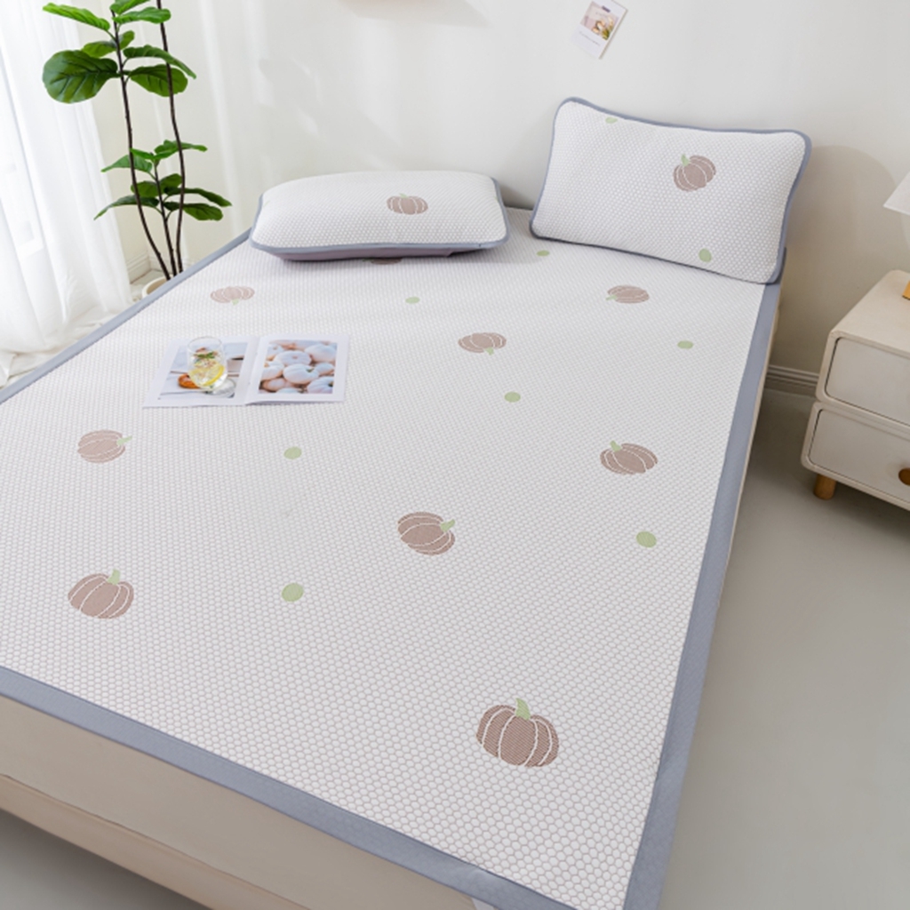 91家纺网 家纺一手货源 找家纺 （总）观月轩家纺 2025新款亲肤舒适冰豆豆凉席席子三件套