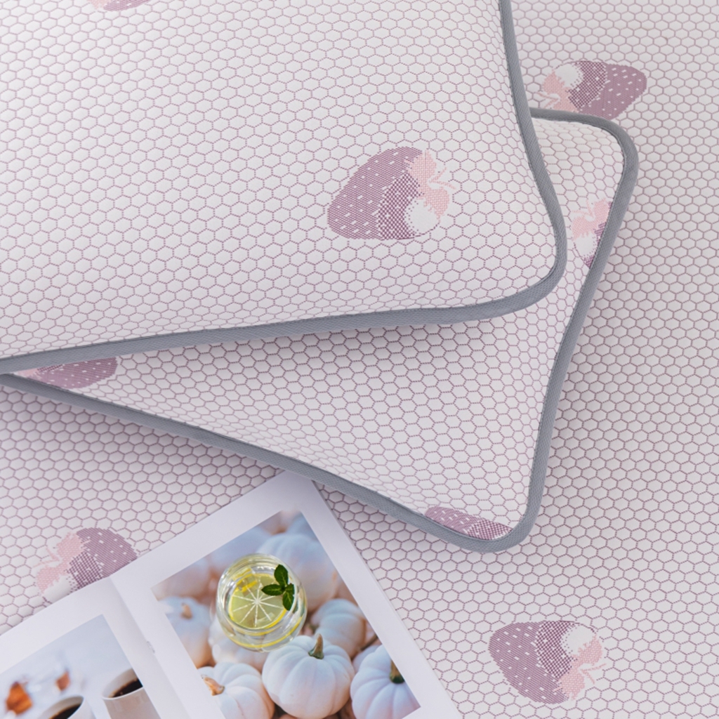 91家纺网 家纺一手货源 找家纺 （总）观月轩家纺 2025新款亲肤舒适冰豆豆凉席席子三件套