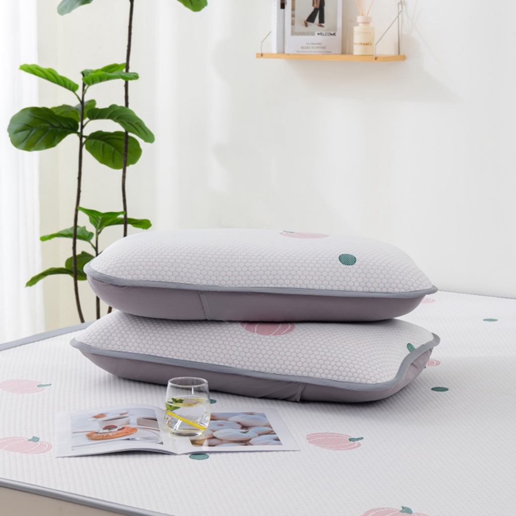 91家纺网 家纺一手货源 找家纺 观月轩家纺 2025新款亲肤舒适冰豆豆凉席席子三件套 南瓜粉