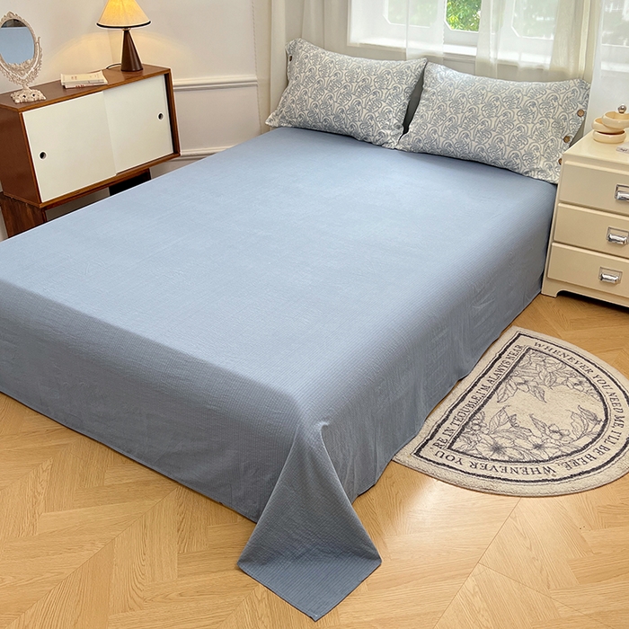 91家纺网 家纺一手货源 找家纺 优佳优品 2025秋冬新款A类高克重亚麻复古侘季风复麻系列四件套 雅灰逸韵