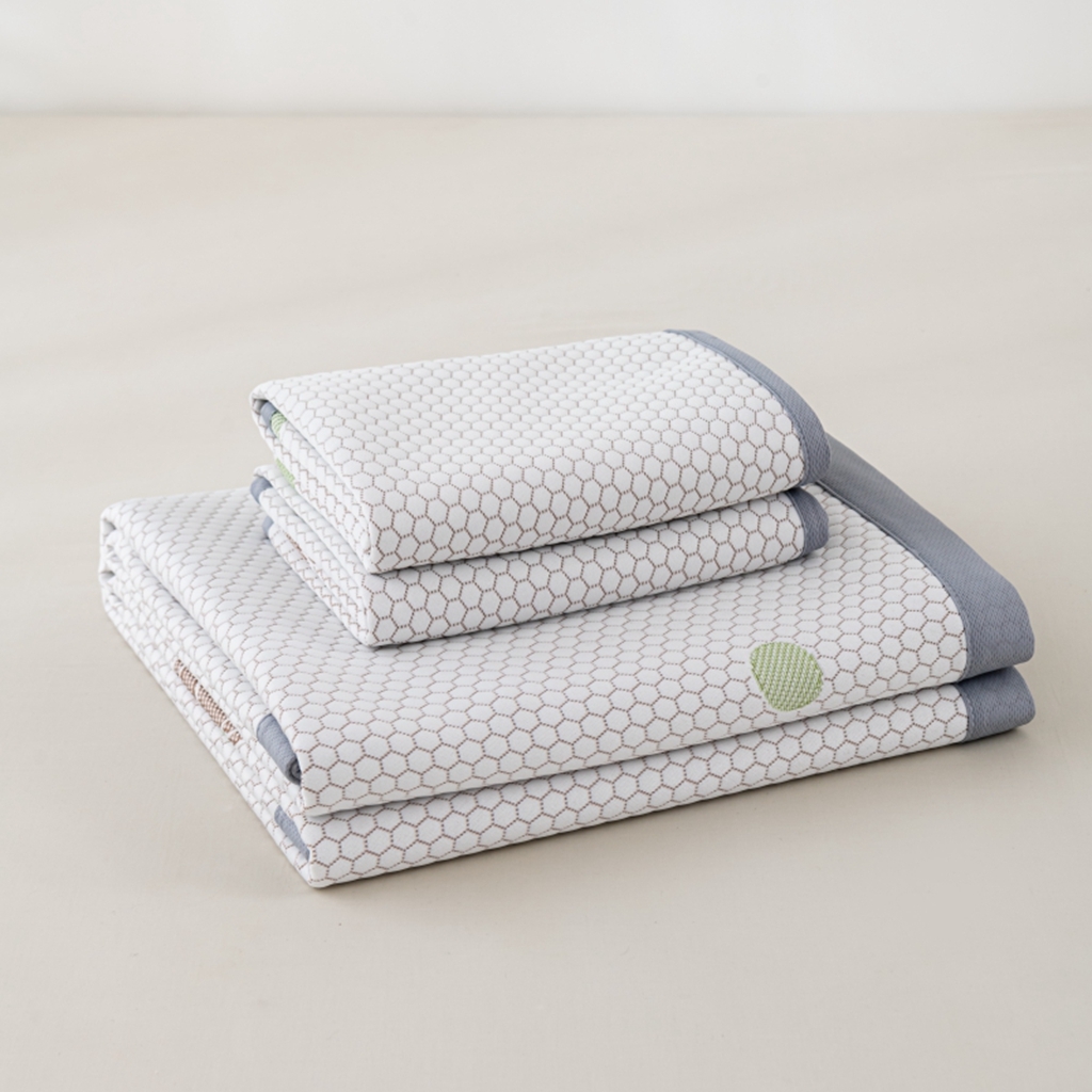 91家纺网 家纺一手货源 找家纺 观月轩家纺 2025新款亲肤舒适冰豆豆凉席席子三件套 南瓜咖