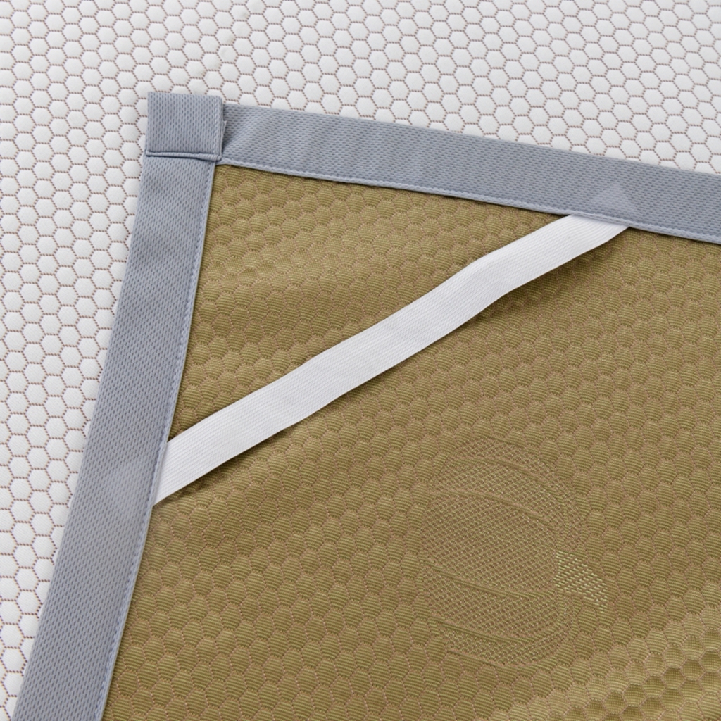 91家纺网 家纺一手货源 找家纺 观月轩家纺 2025新款亲肤舒适冰豆豆凉席席子三件套 南瓜咖