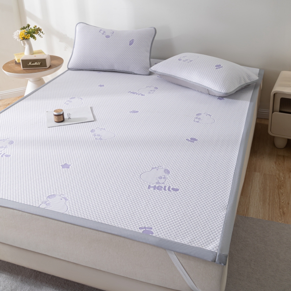 91家纺网 家纺一手货源 找家纺 （总）观月轩家纺 2025新款亲肤舒适冰豆豆凉感席 凉席席子