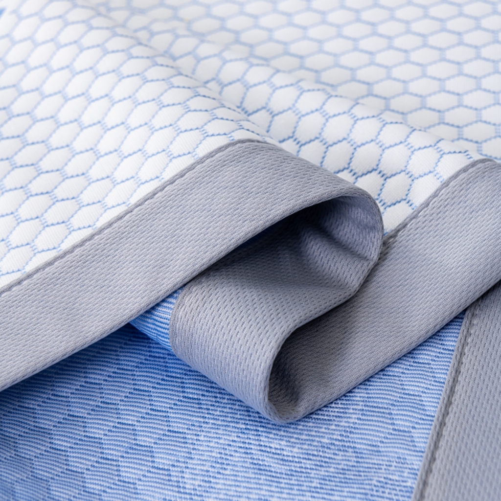 91家纺网 家纺一手货源 找家纺 观月轩家纺 2025新款亲肤舒适冰豆豆凉感席 凉席席子 暴力熊-天蓝色