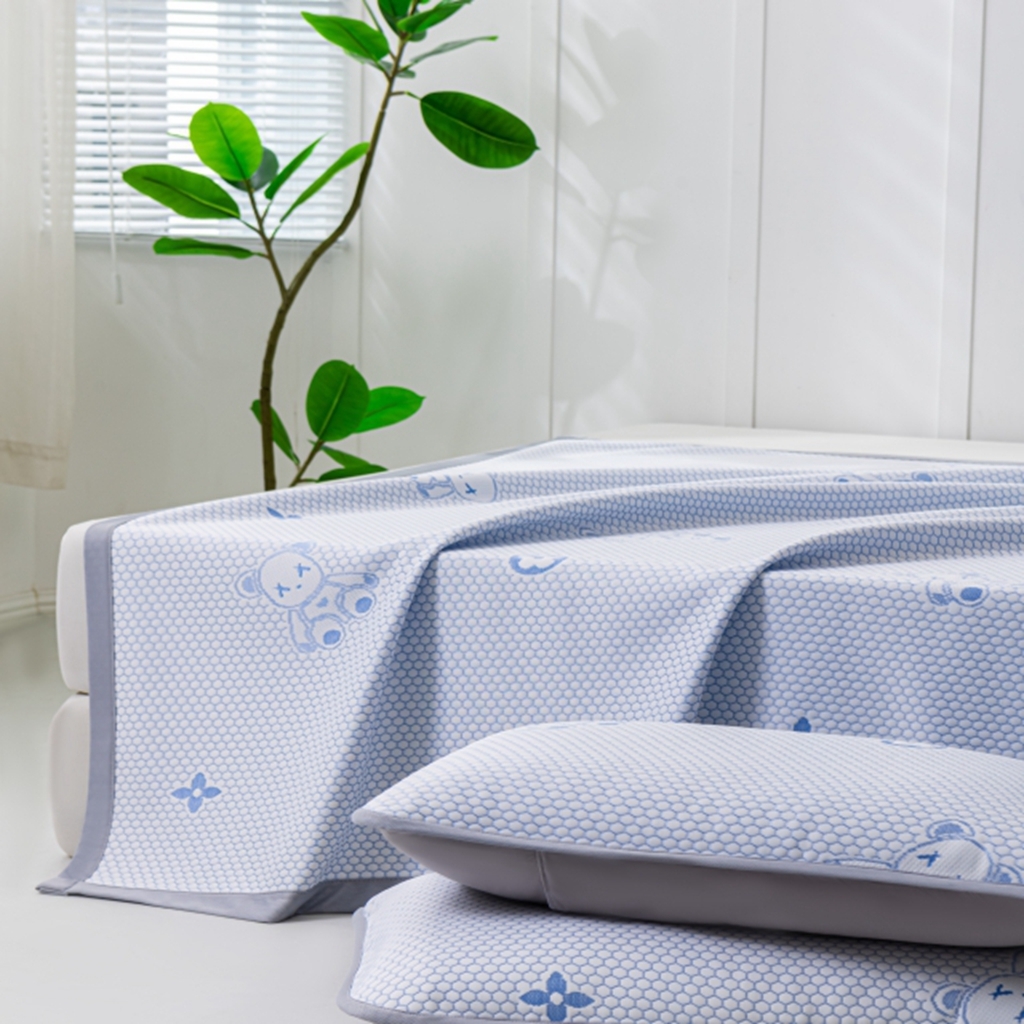 91家纺网 家纺一手货源 找家纺 （总）观月轩家纺 2025新款亲肤舒适冰豆豆凉感席 凉席席子