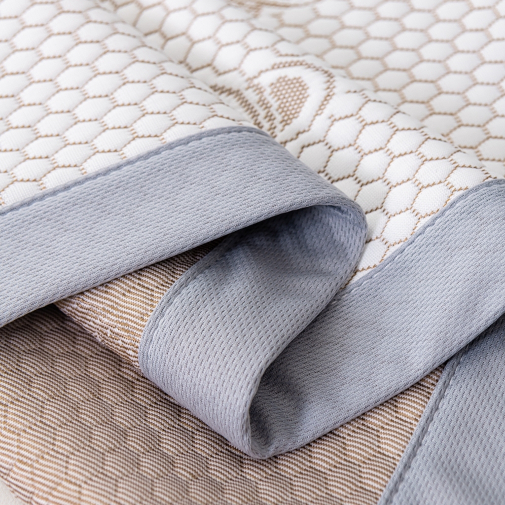 91家纺网 家纺一手货源 找家纺 观月轩家纺 2025新款亲肤舒适冰豆豆凉感席 凉席席子 暴力熊-浅咖色