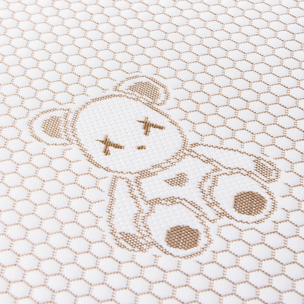 91家纺网 家纺一手货源 找家纺 观月轩家纺 2025新款亲肤舒适冰豆豆凉感席 凉席席子 暴力熊-浅咖色