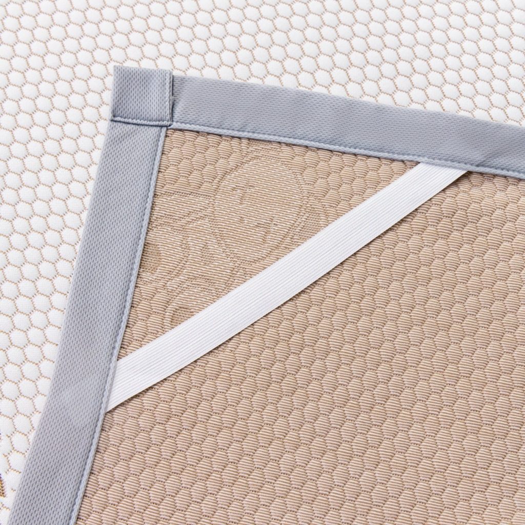 91家纺网 家纺一手货源 找家纺 观月轩家纺 2025新款亲肤舒适冰豆豆凉感席 凉席席子 暴力熊-浅咖色