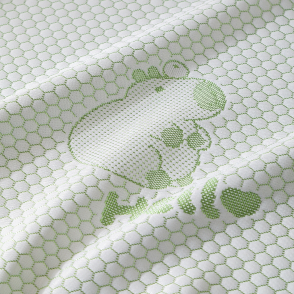 91家纺网 家纺一手货源 找家纺 观月轩家纺 2025新款亲肤舒适冰豆豆凉感席 凉席席子 卡皮巴拉-水绿色