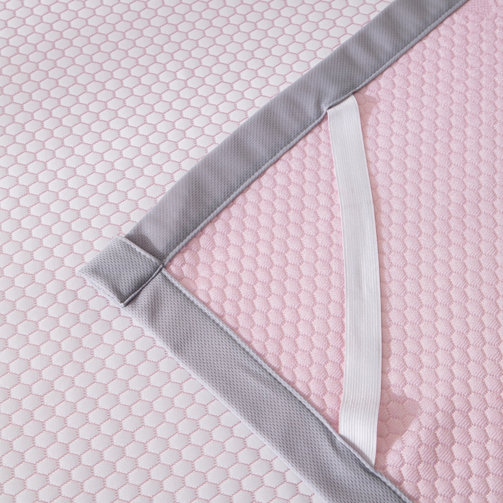 91家纺网 家纺一手货源 找家纺 观月轩家纺 2025新款亲肤舒适冰豆豆凉感席 凉席席子 卡皮巴拉-藕粉色