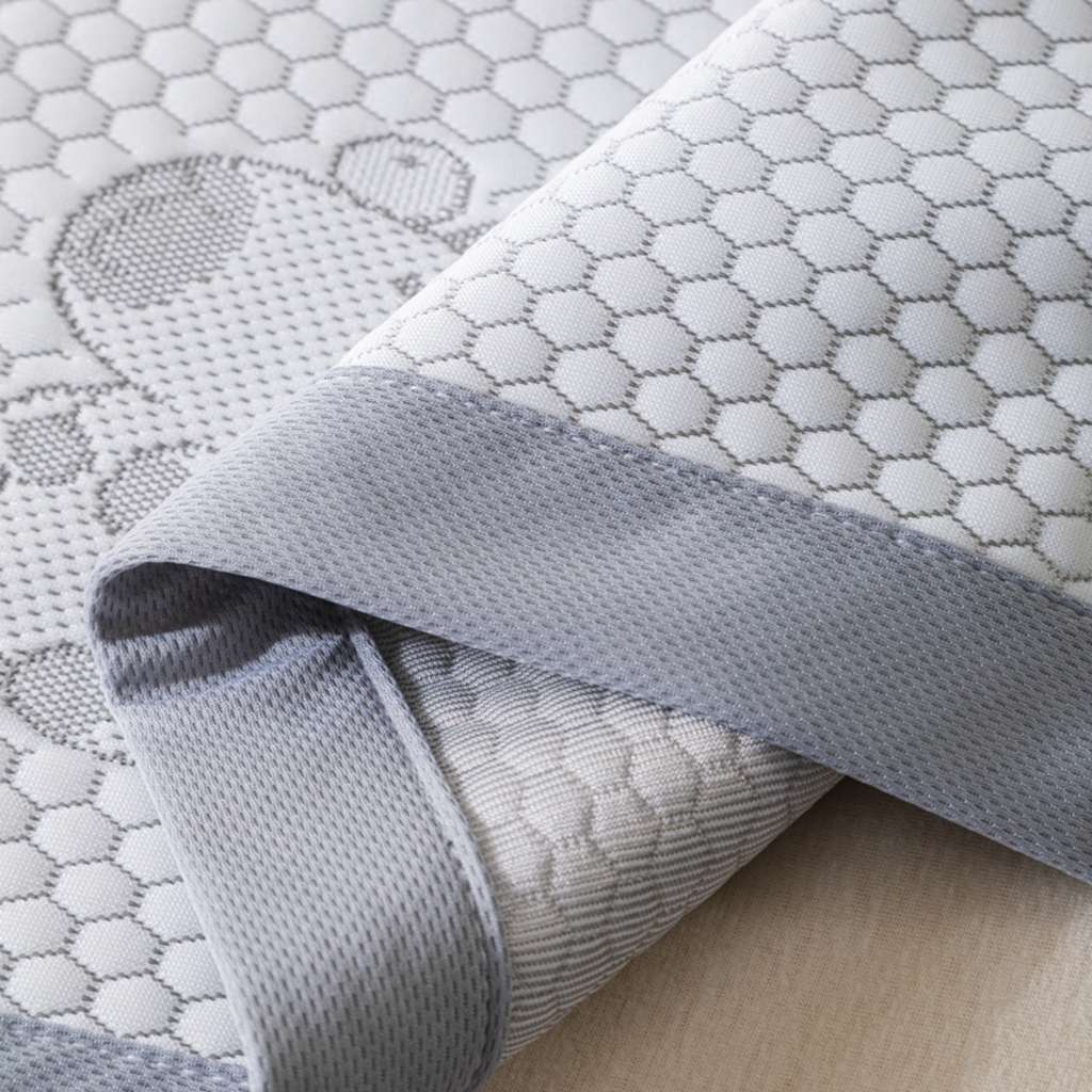 91家纺网 家纺一手货源 找家纺 观月轩家纺 2025新款亲肤舒适冰豆豆凉感席 凉席席子 卡皮巴拉-浅灰色