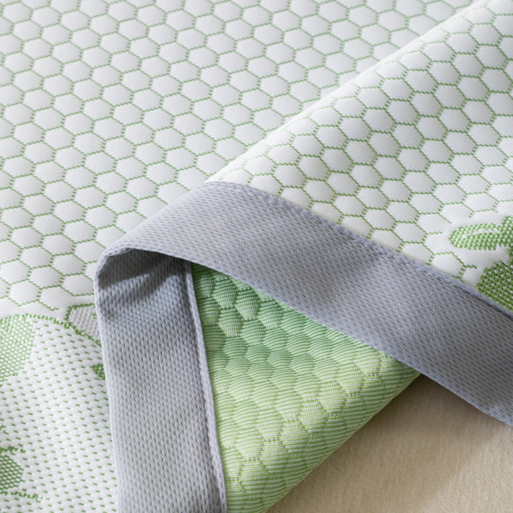 91家纺网 家纺一手货源 找家纺 观月轩家纺 2025新款亲肤舒适冰豆豆凉感席 凉席席子 卡皮巴拉-水绿色