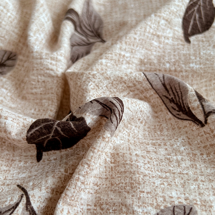 91家纺网 家纺一手货源 找家纺 优佳优品 2025秋冬新款A类高克重亚麻复古侘季风复麻系列四件套 叶影眠