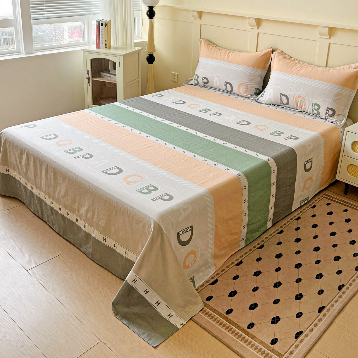 文黛家居 2025新款全棉喷气印花全棉纯棉印花系列单品床单床单单件单床单 优思