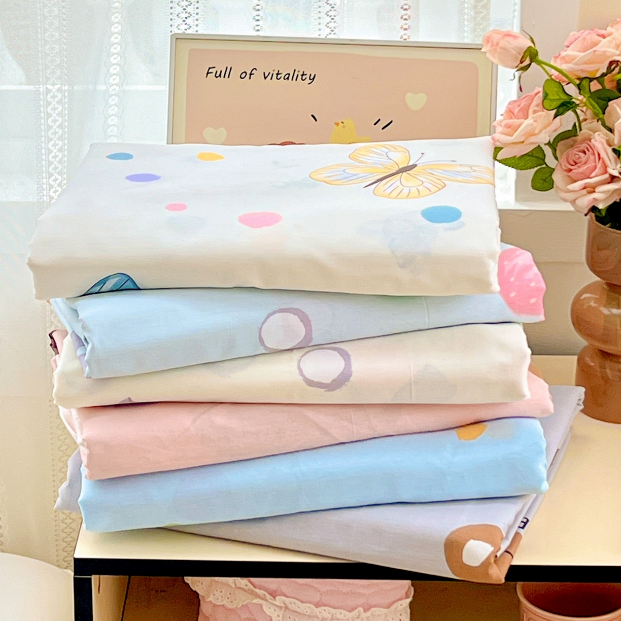 文黛家居 2025新款全棉喷气印花全棉纯棉印花系列单品床单床单单件单床单 组合图仅供展示不可下单