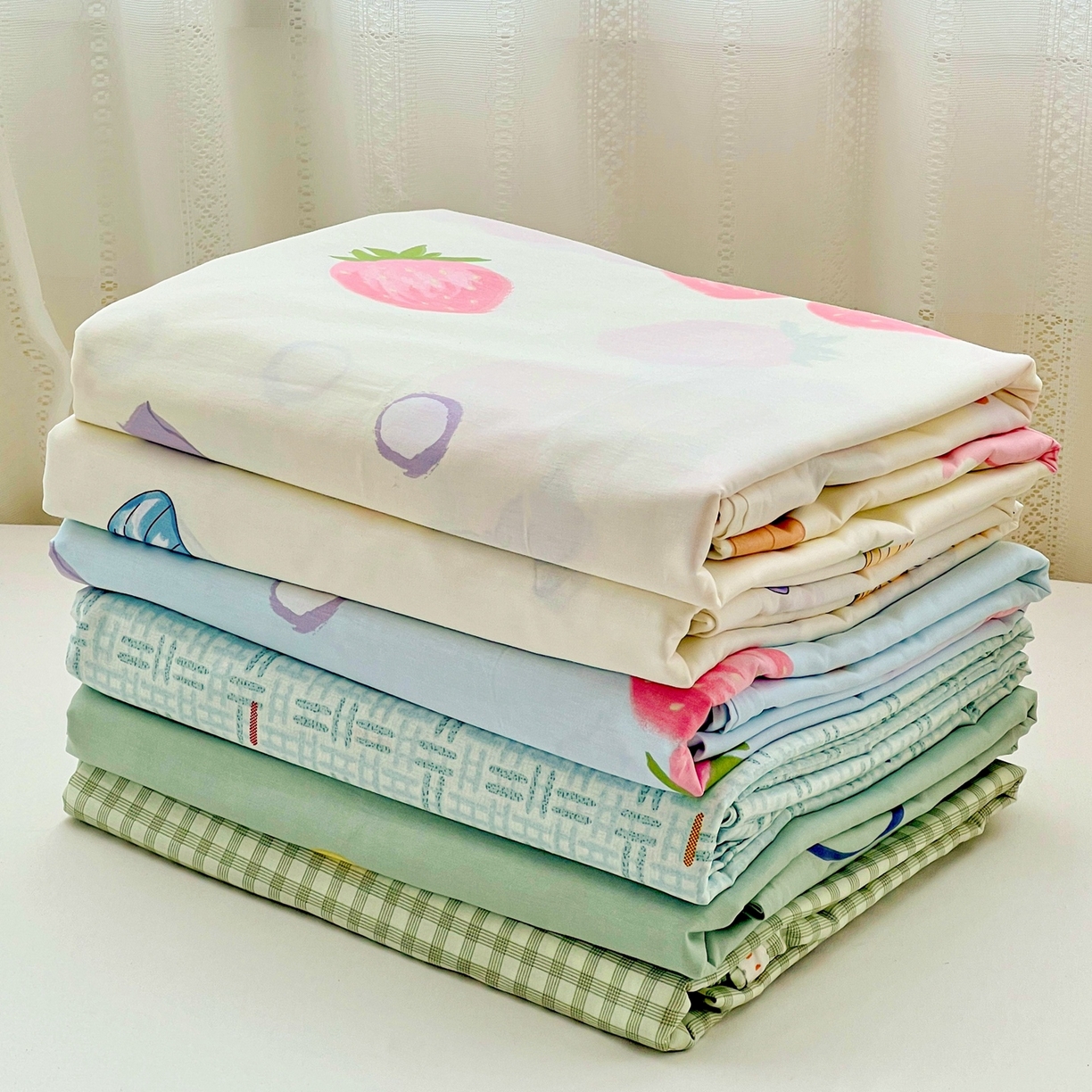 91家纺网 家纺一手货源 找家纺 文黛家居 2025新款全棉喷气印花全棉纯棉印花系列单品床单床单单件单床单 组合图仅供展示不可下单