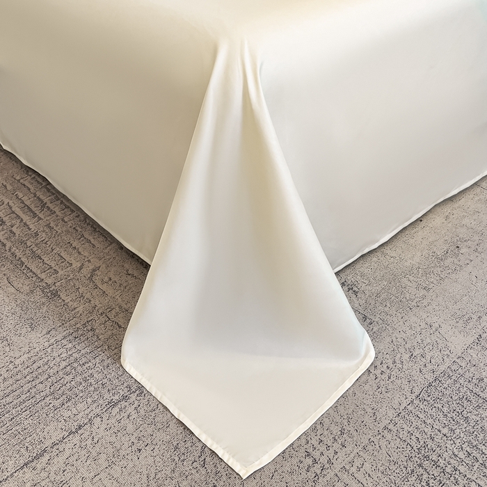 91家纺网 家纺一手货源 找家纺 金牛座家纺 2025新款贡缎提花磨毛亲肤棉大拼角刺绣四件套 爱丽丝-奶白