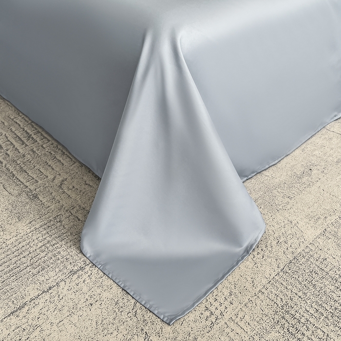 91家纺网 家纺一手货源 找家纺 金牛座家纺 2025新款贡缎提花磨毛亲肤棉大拼角刺绣四件套 爱丽丝-灰