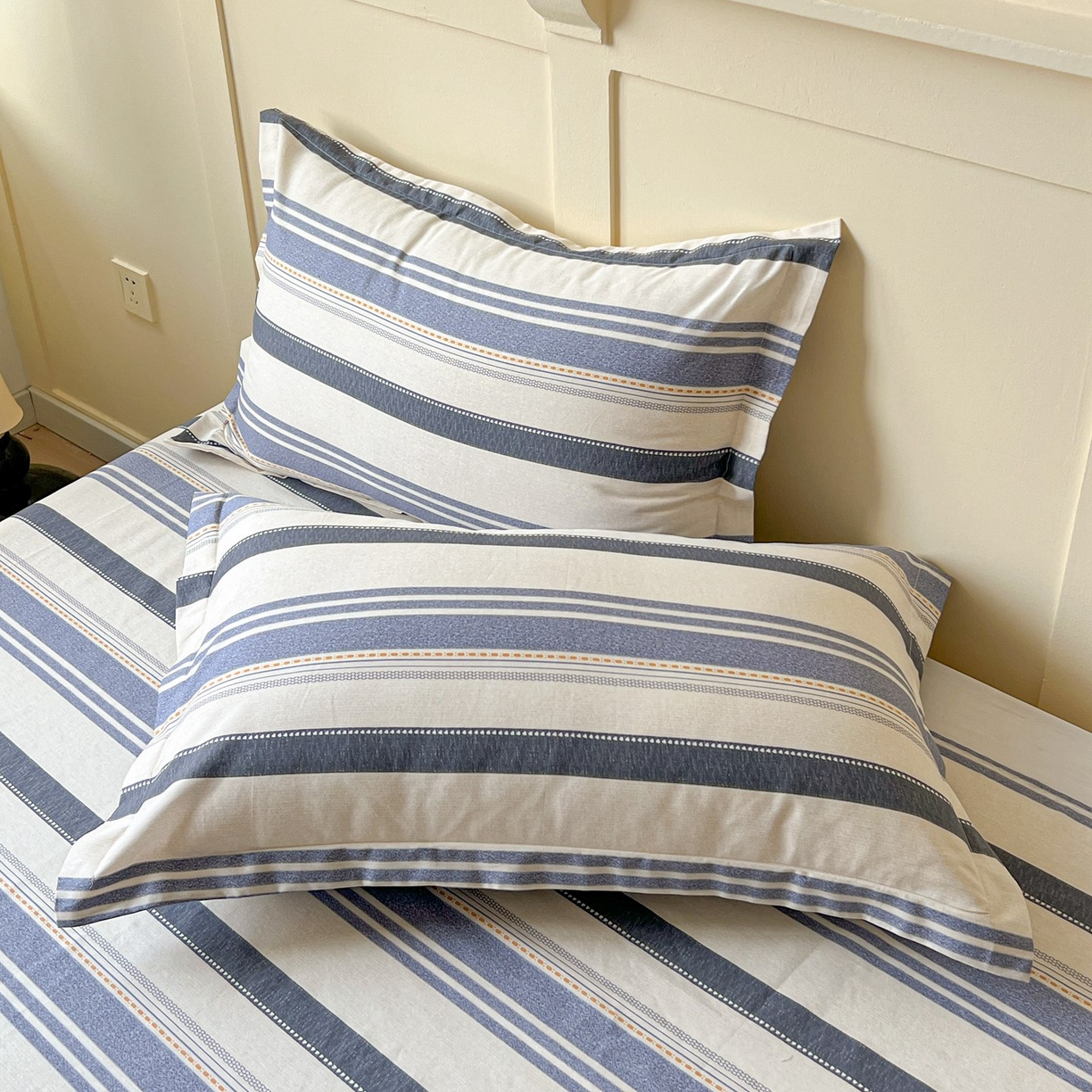 文黛家居 2025新款全棉喷气印花全棉纯棉印花系列单品枕套枕套单件单枕套 乐芙生活