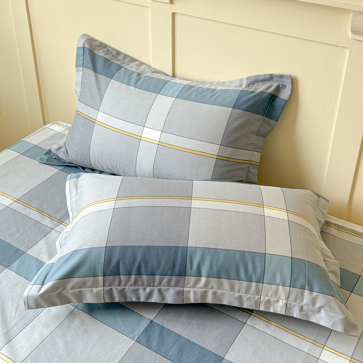 文黛家居 2025新款全棉喷气印花全棉纯棉印花系列单品枕套枕套单件单枕套 摩卡庄园